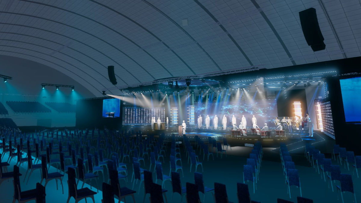 Studio oppsett i konferansesalen